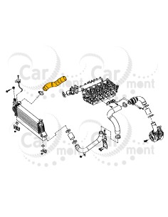 Rura intercoolera do Nissan Navara D40 Pathfinder R51 2.5 dCi  - 14463-EB316 14463EB316 2
