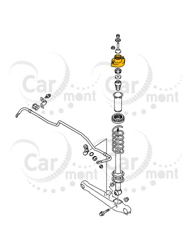 Mocowanie wspornik tylnego amortyzatora - Mitsubishi Outlander Lancer ASX Eclipse Cross  - 4140A505 MR491946