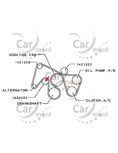 Napinacz paska osprzętu - Mitsubishi Pajero III IV 3.0 3.5 3.8 - MD367192 1345A078 2