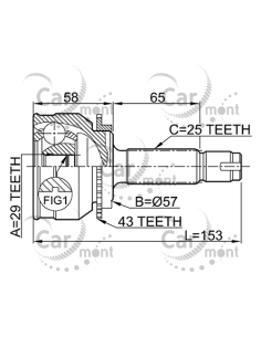 Przegub zewnętrzny przedniej półosi Mitsubishi Outlander CU Lancer CS MN180244 MR580861 MR567160 2