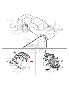 Nadkole prawe przednie - tylne - Mitsubishi L200 2.5DiD KB4 Pajero Sport KH - 5370B418 5370A276 2