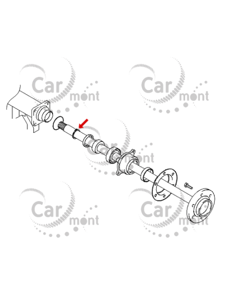 Zabezpieczenie tylnej półosi / seger - Galloper - MB664492 MR162662 - Oryginał