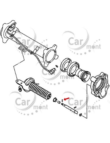 Zabezpieczenie pin siłownika przedniego mostu 4x7,8 - Mitsubishi Pajero L200 L400 - MD713964 - Oryginał Mitsubishi