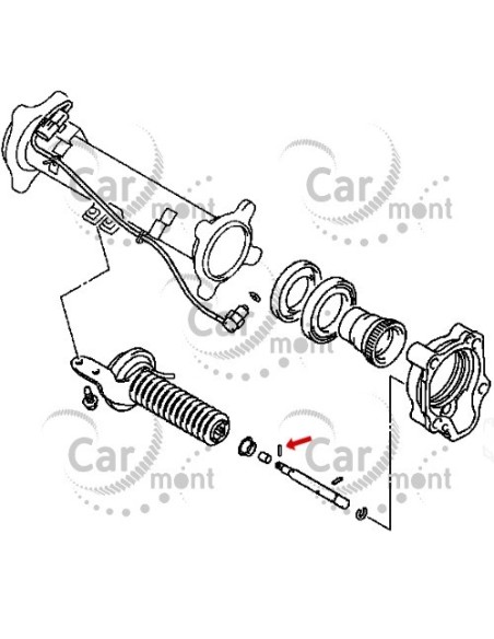 Zabezpieczenie pin siłownika przedniego mostu 4x7,8 - Mitsubishi Pajero L200 L400 - MD713964 - Oryginał Mitsubishi