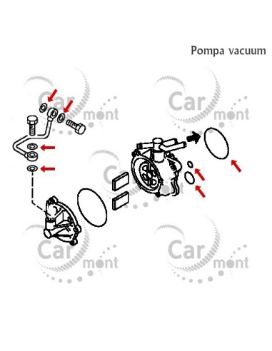 Komplet uszczelek / oringów pompy wtryskowej wpomagania vacuum - Pajero III 3.2 DID - Oryginał Mitsubishi